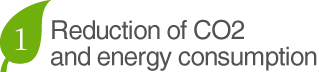 Reduction of CO2 and energy consumption
