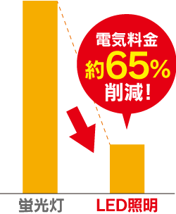 電気料金約65％削減